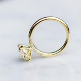 2.1 CT Round Pave Lab Grown Diamond Engagement Ring