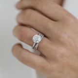 2.50 CT Round Solitaire Hidden Halo Moissanite Engagement Ring 8