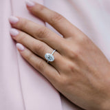 4.0 CT Oval Solitaire Pave Moissanite Engagement Ring 5