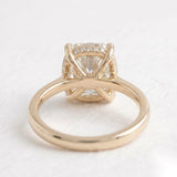 4 CT Hidden Halo Elongated Cushion Lab Grown Diamond Engagement Ring