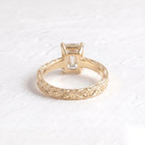 3 CT Vintage Emerald Lab Grown Diamond Engagement Ring