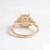 2 CT Cluster Radiant Lab Grown Diamond Engagement Ring