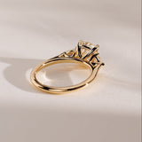 1.04 CT Elongated Cushion Lab Grown Diamond Three Stone Style Engagement Ring