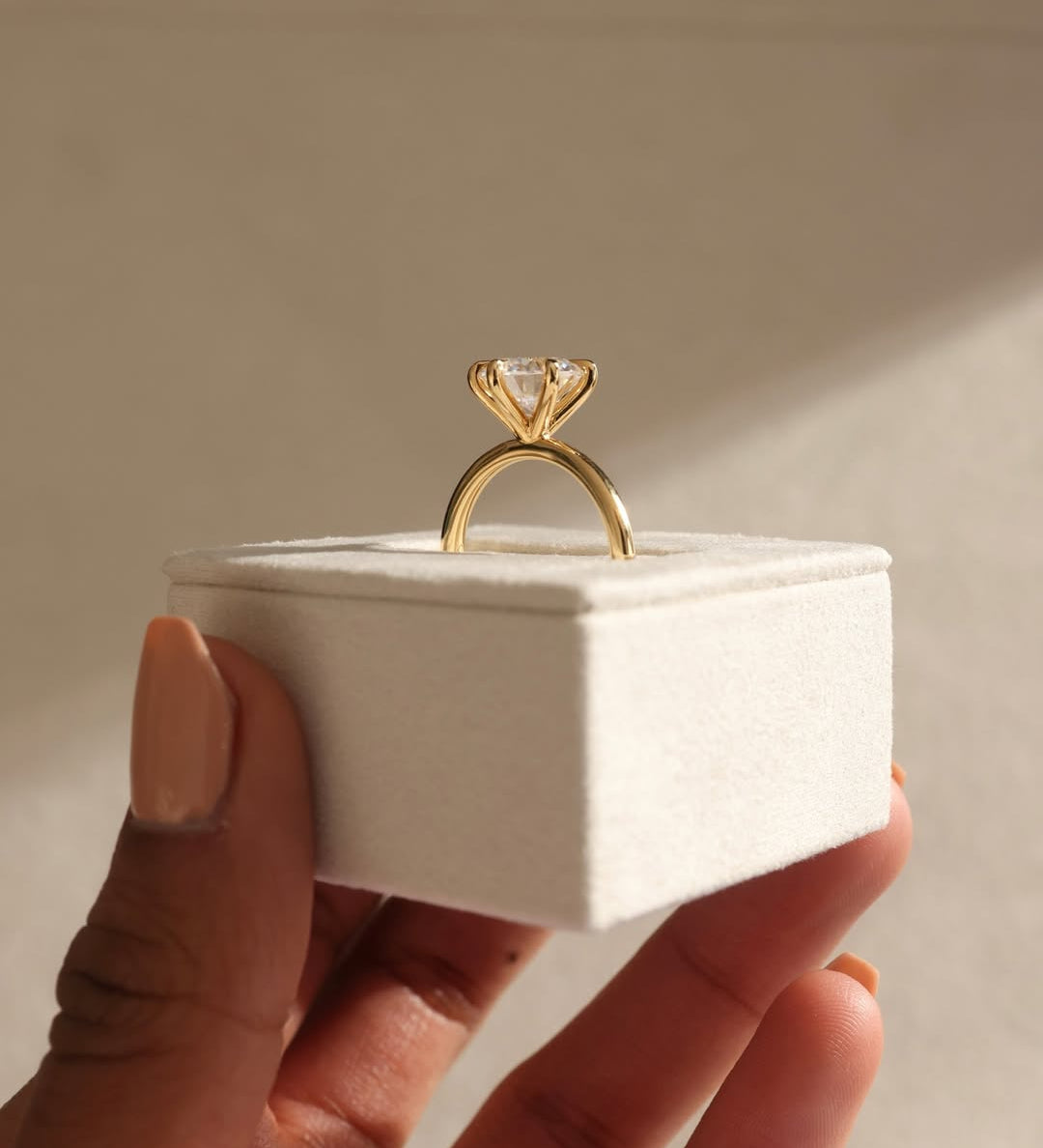 2.6 CT Round Lab Grown Diamond Solitaire Style Engagement Ring