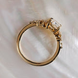 1.50 CT Elongated Cushion⁠ Lab Grown Diamond cluster Style Engagement Ring