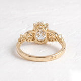 2 CT Cluster Oval Lab Grown Diamond Engagement Ring