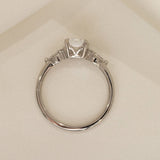 1.58 CT Emerald Lab Grown Diamond Cluster Style Engagement Ring