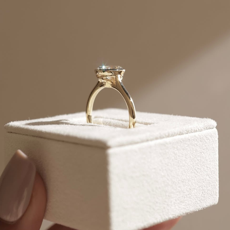 1.53 CT Oval  Lab Grown Diamond Solitaire Setting Engagement Ring