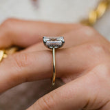 4.60 CT Emerald Cut Solitaire Moissanite Engagement Ring 3