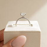 1.38 CT Emerald  Lab Grown Diamond Pave Style Engagement Ring