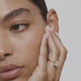 1.5 CT Radiant Shaped Bezel Lab Grown Diamond Engagement Ring