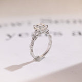 Stunning 1.0 - 2.0 CT Asscher Moissanite Engagement Ring With Twisted Pave Design 5