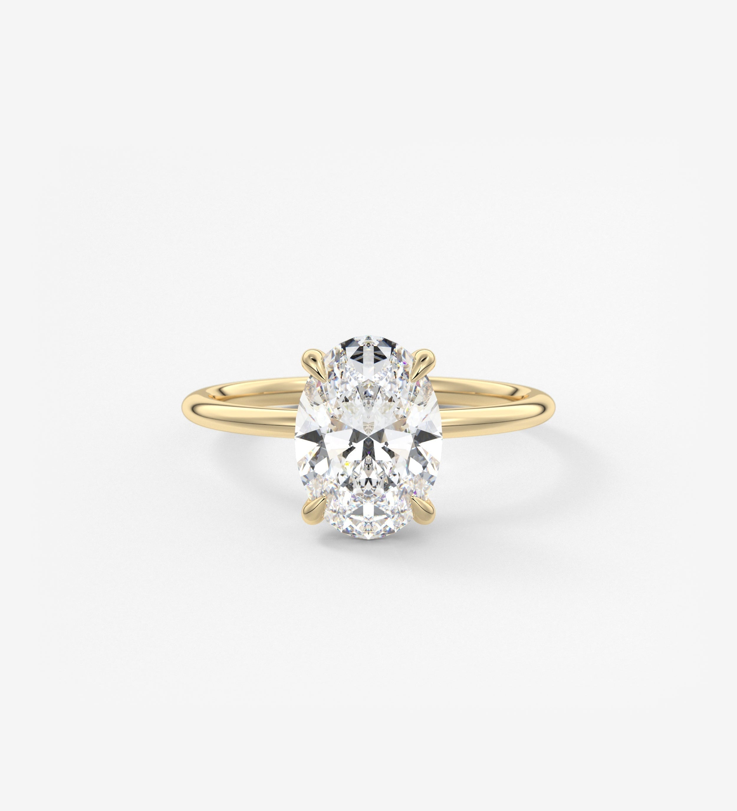 Oval Hidden Halo Lab Grown Diamond Engagement Ring