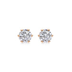 0.5 CT Round Solitaire Lab Grown Diamond Earrings