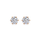 0.5 CT Round Solitaire Lab Grown Diamond Earrings