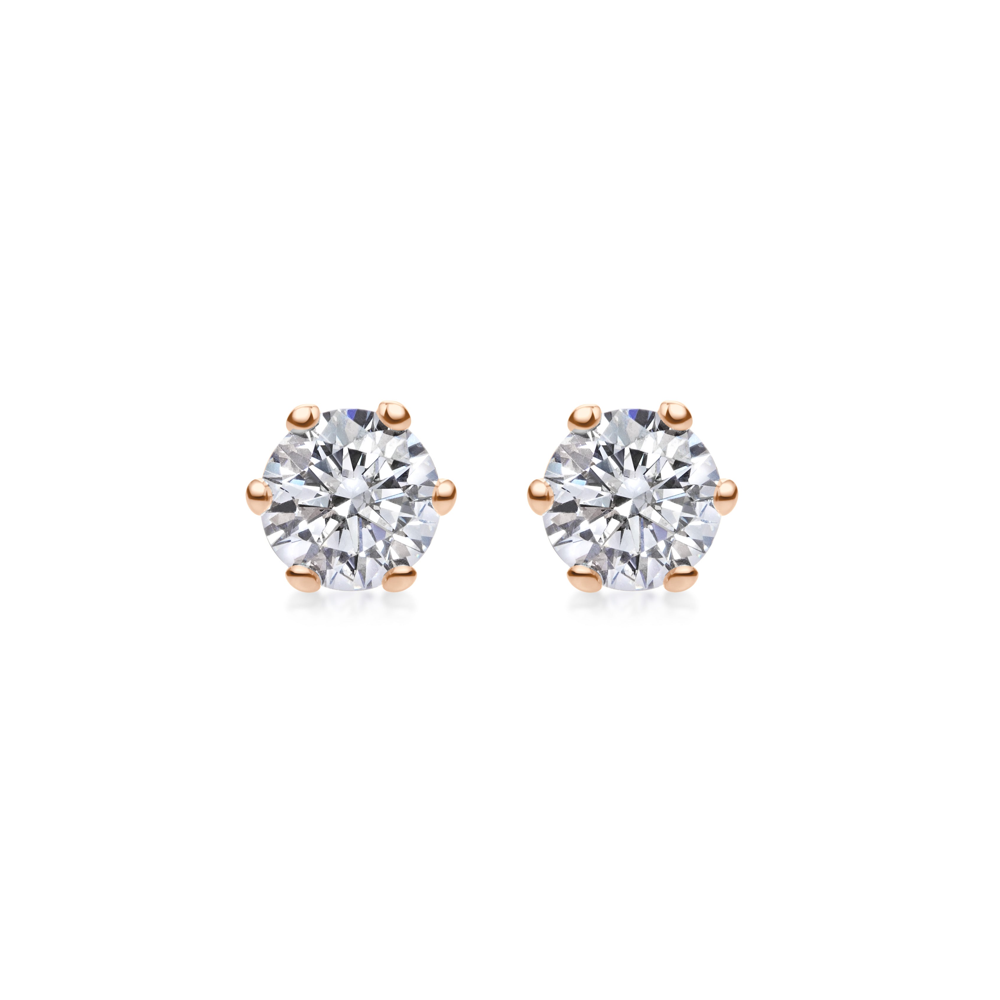 0.5 CT Round Solitaire Lab Grown Diamond Earrings