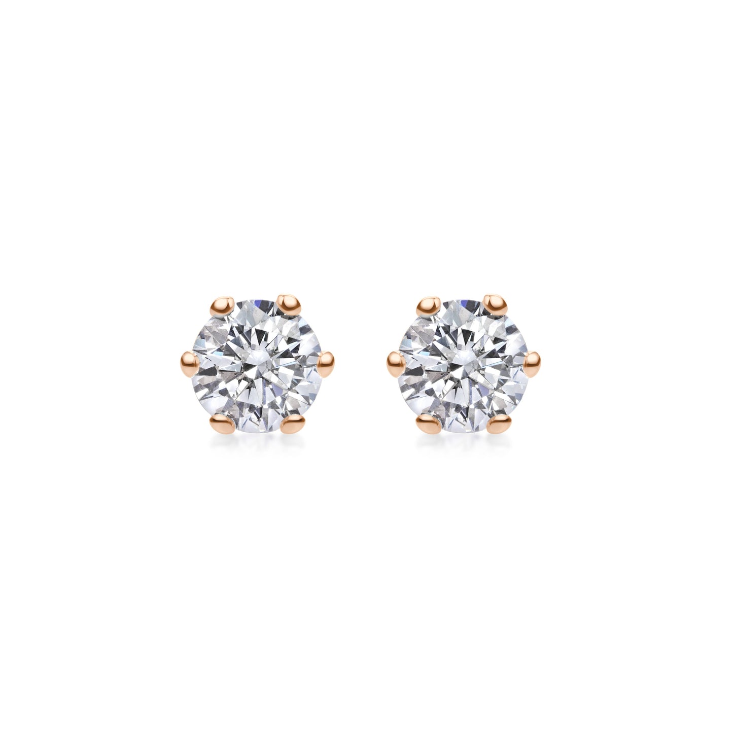 0.5 CT Round Solitaire Lab Grown Diamond Earrings