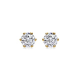 0.5 CT Round Solitaire Lab Grown Diamond Earrings