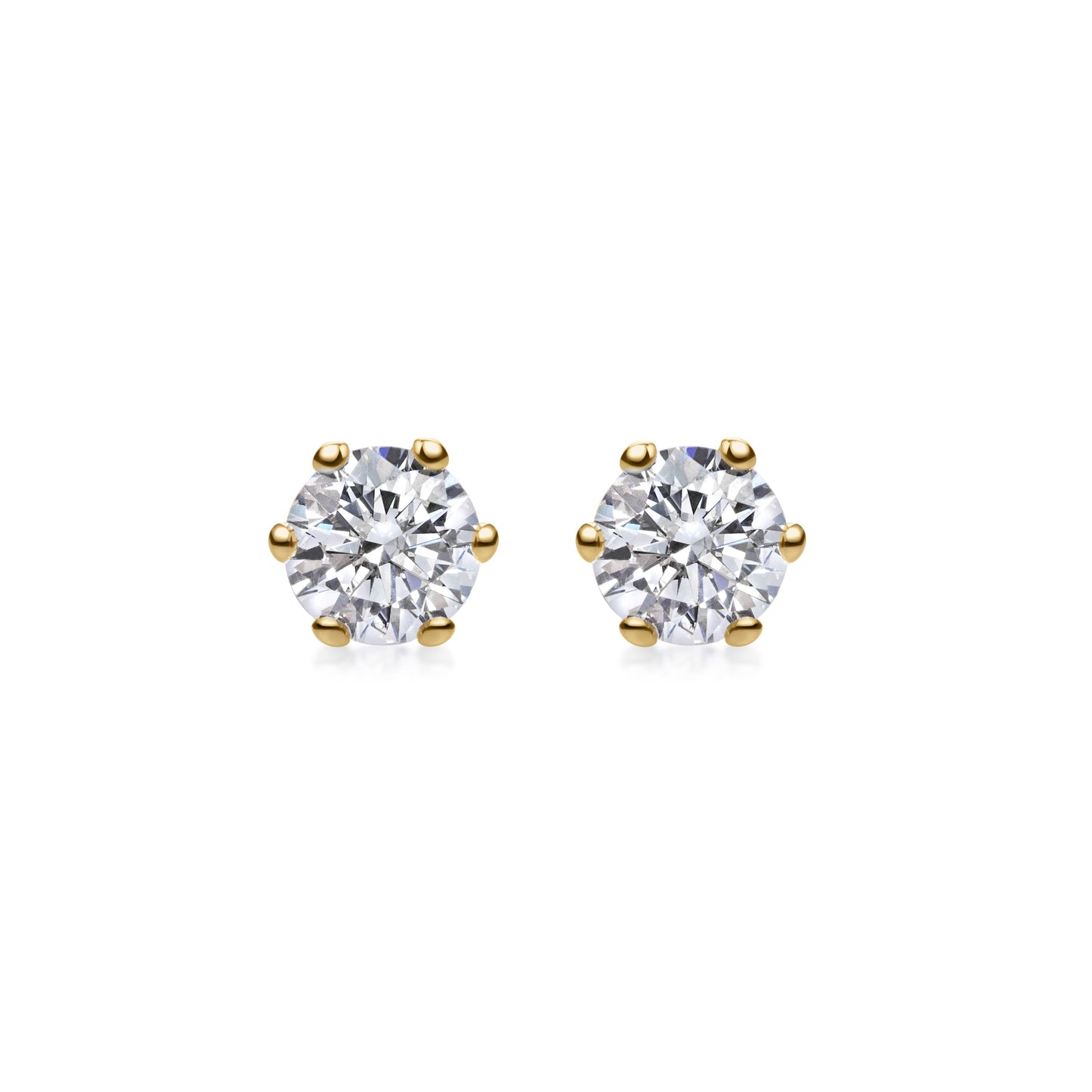0.5 CT Round Solitaire Lab Grown Diamond Earrings