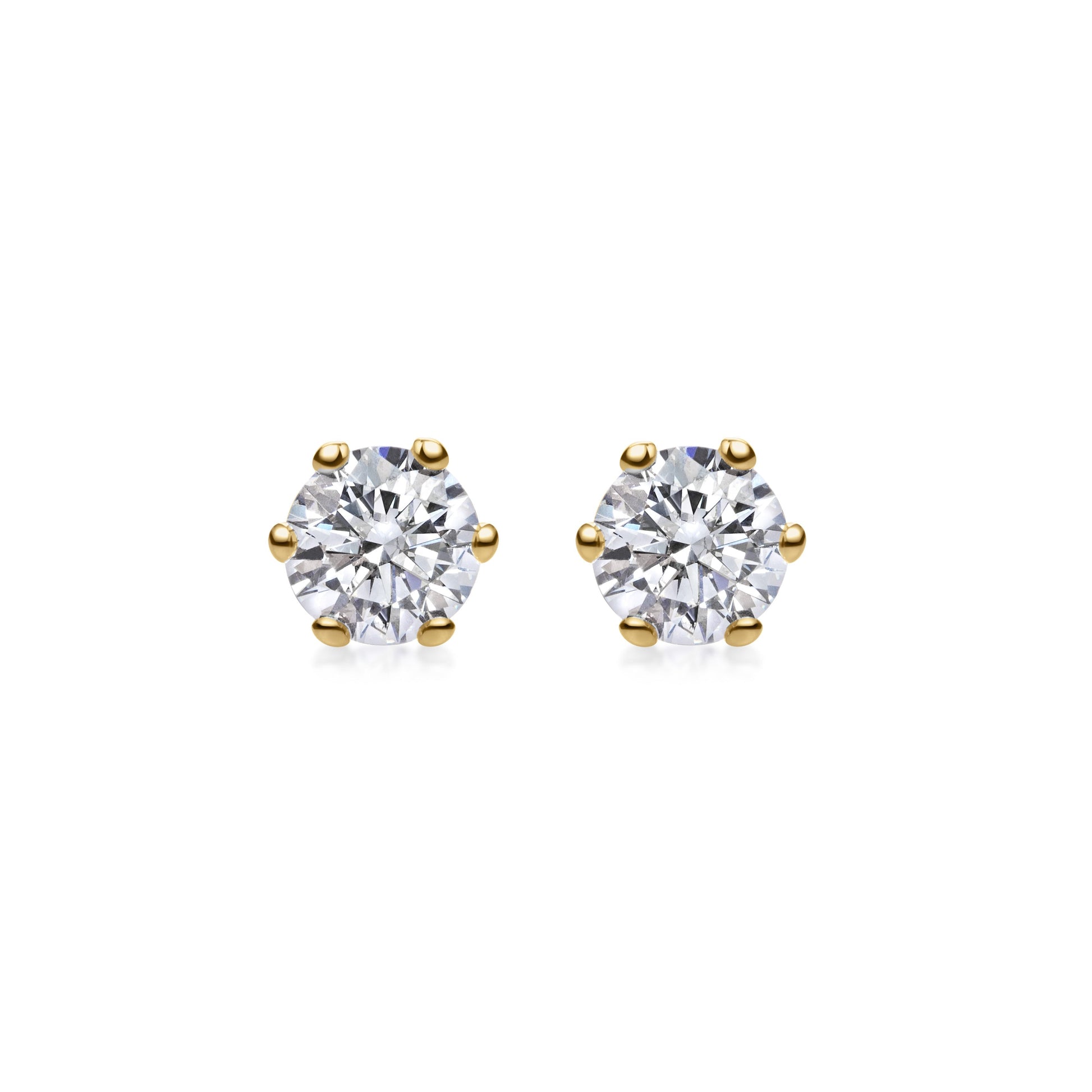 0.5 CT Round Solitaire Lab Grown Diamond Earrings