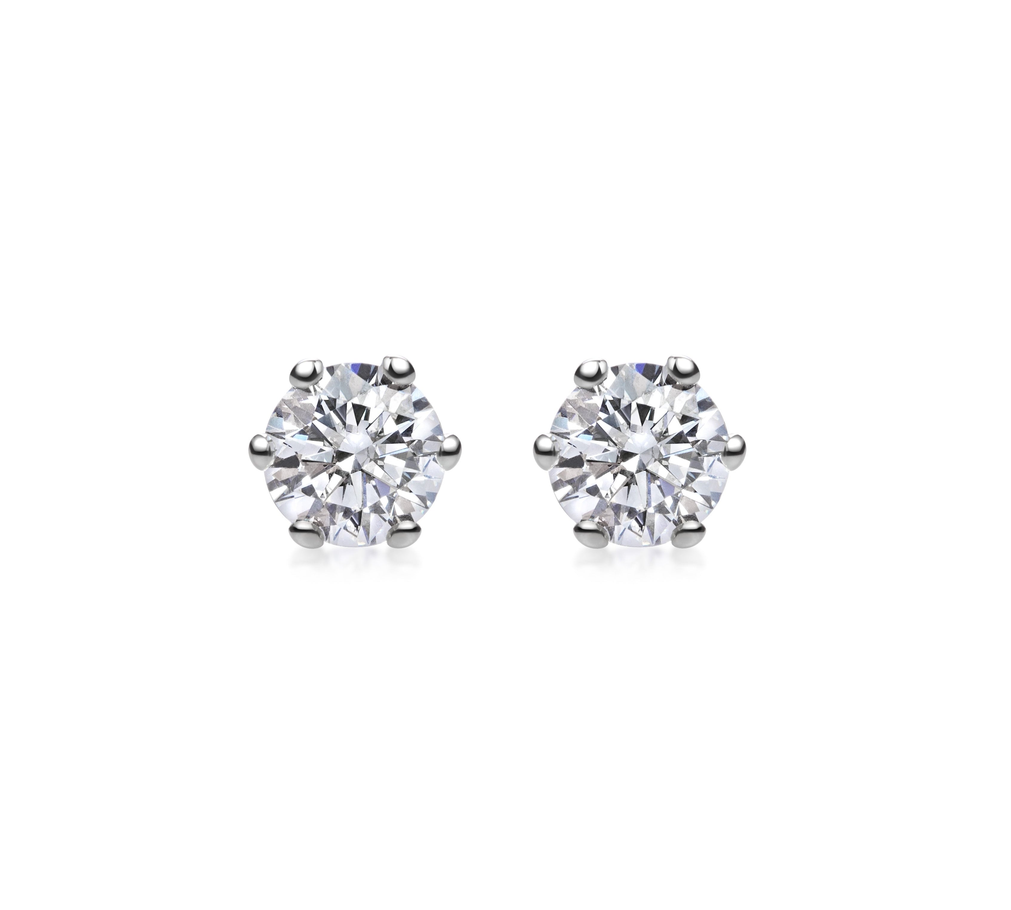 0.5 CT Round Solitaire Lab Grown Diamond Earrings
