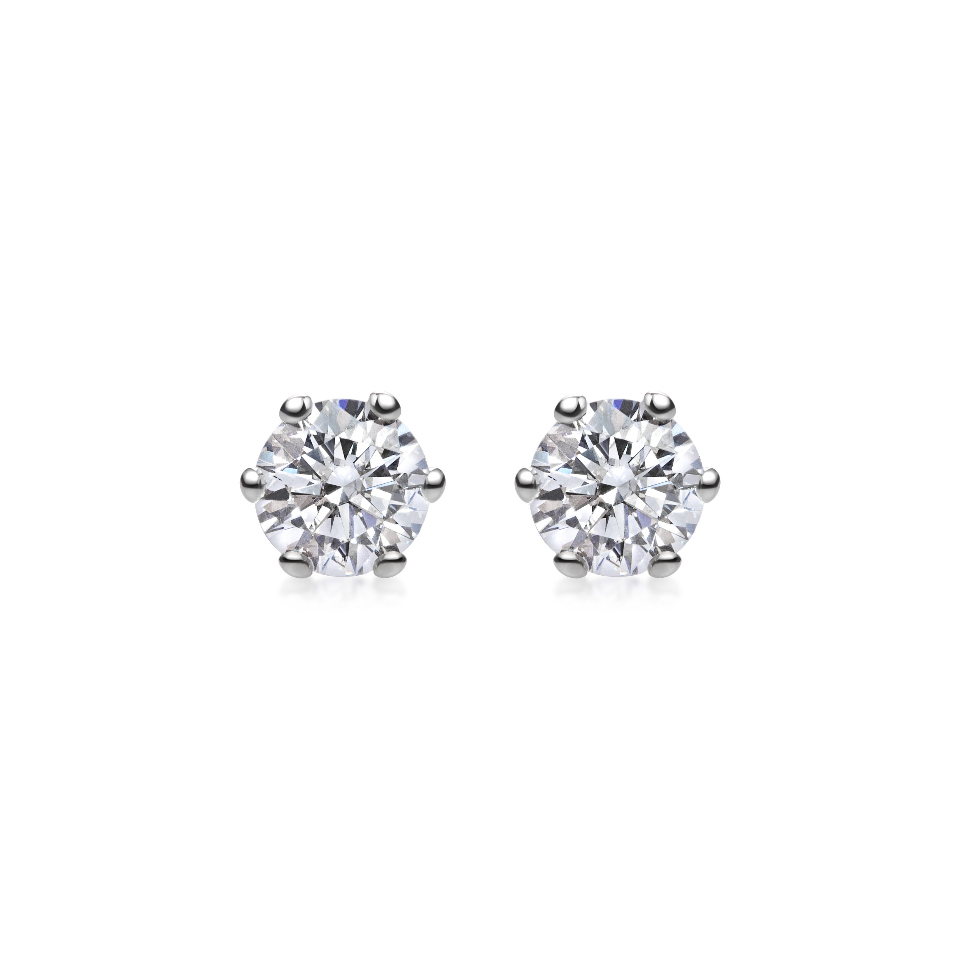 0.5 CT Round Solitaire Lab Grown Diamond Earrings