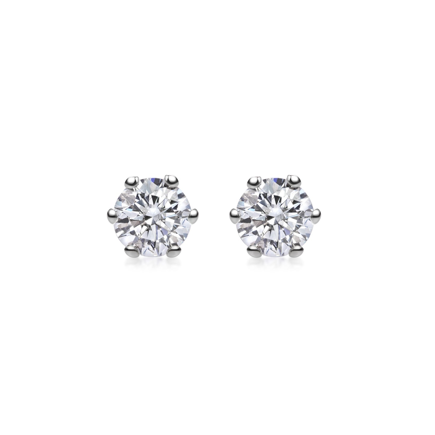 0.5 CT Round Solitaire Lab Grown Diamond Earrings