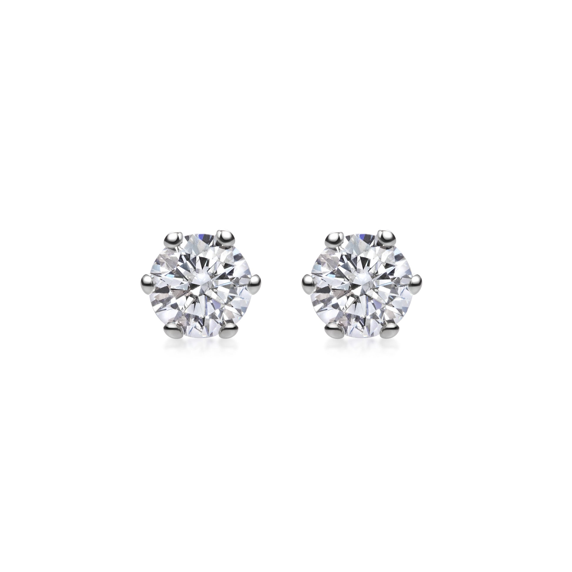 0.5 CT Round Solitaire Lab Grown Diamond Earrings