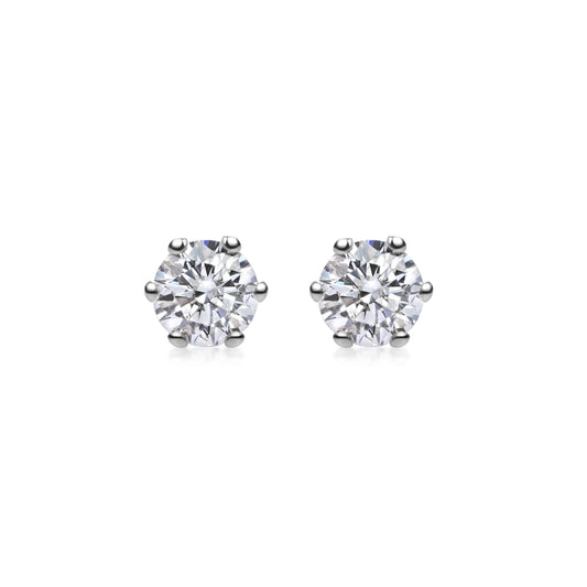 0.5 CT Round Solitaire Lab Grown Diamond Earrings