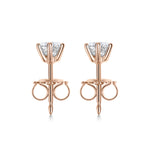 0.5 CT Round Solitaire Lab Grown Diamond Earrings