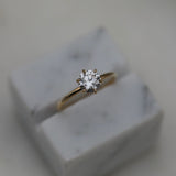 Round Solitaire Lab Grown Diamond Engagement Ring
