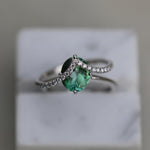 0.225 CT Round Curved Lab Grown Diamond Wedding Band