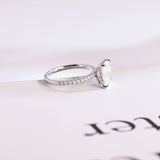 Stunning 1.0 - 2.0 CT Emerald Moissanite Engagement Ring With Hidden Halo Design 9