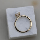 Oval Cut Pave Lab Grown Diamond Engagement Ring