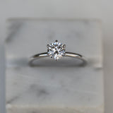 Round Solitaire Lab Grown Diamond Engagement Ring