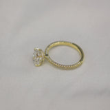 2.0 CT Cushion Hidden Halo & Pave Moissanite Engagement Ring 2