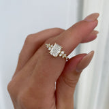 1.50 CT Elongated Cushion⁠ Lab Grown Diamond cluster Style Engagement Ring