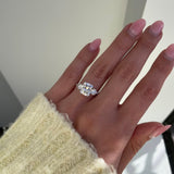 2.0 CT Cushion Lab Grown Diamond Pave Style Engagement Ring