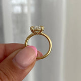 2.68 CT Oval CVD Lab Grown Diamond Solitaire Style Engagement Ring