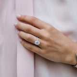 4.0 CT Oval Solitaire Pave Moissanite Engagement Ring 2