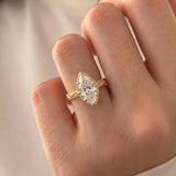 3 CT Vintage Marquise Lab Grown Diamond Engagement Ring