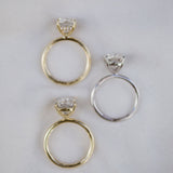 3.0 CT Cushion Solitaire Hidden Halo Moissanite Engagement Ring 2