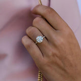 2.75 CT Round Pave Lab Grown Diamond Engagement Ring