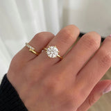 2.6 CT Round Lab Grown Diamond Solitaire Style Engagement Ring