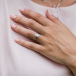 2.10 CT Oval Solitaire Hidden Halo Moissanite Engagement Ring 1