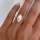2.0 CT Marquise⁠  Lab Grown Diamond Solitaire Style Engagement Ring