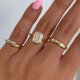 1.5 CT Elongated Cushion⁠  Lab Grown Diamond Bezel Style Engagement Ring