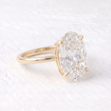 Hailey Bieber – Inspired 8 Carat Oval Cut Hidden Halo Lab Grown Diamond Engagement Ring