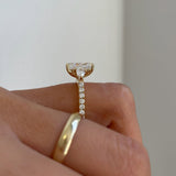 2.40 CT Radiant Lab Grown Diamond Three Stone Style Engagement Ring