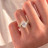 2 CT Vintage Oval Lab Grown Diamond Engagement Ring